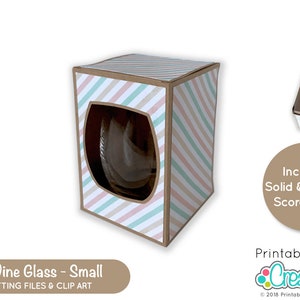 9 oz. Petite boîte de verre à vin sans tige FICHIER SVG D038 - svg dxf & pdf - Comprend une utilisation commerciale limitée!