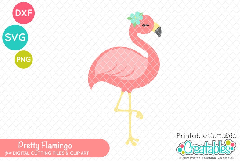 Download Pretty Flamingo SVG Cut File & Clipart E460 SVG DXF files | Etsy