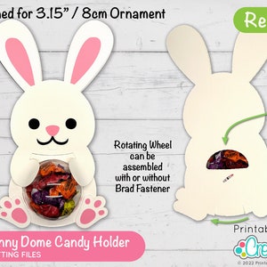 Easter Bunny Dome Candy Holder SVG File D124 - Svg Dxf & Pdf - Sweet ...