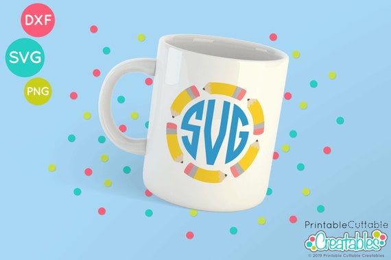 Download Free Pencil Monogram Svg Frame Bundle Bf038 Svg Dxf Files For Etsy SVG Cut Files