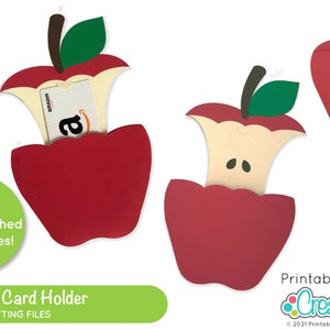 Apple Shaped Gift Card Holder Design Svg Template Download -  Canada