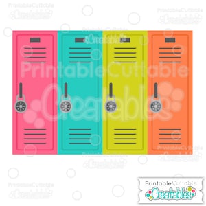 Schule Schließfächer SVG Cut File & Clipart E170 - beinhaltet begrenzte kommerzielle Nutzung!