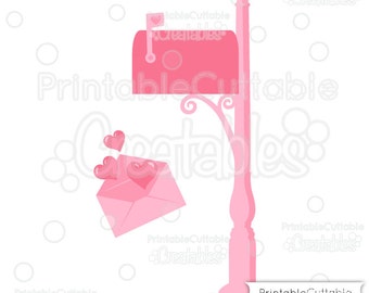Valentine's Day Love Letters Mailbox SVG Cut File & Clipart E235 - Includes Limited Commercial Use!