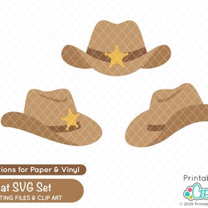 Cowboy Hat SVG Files E921 - Western SVG Files, PNG Clipart - Includes Limited Commercial Use!