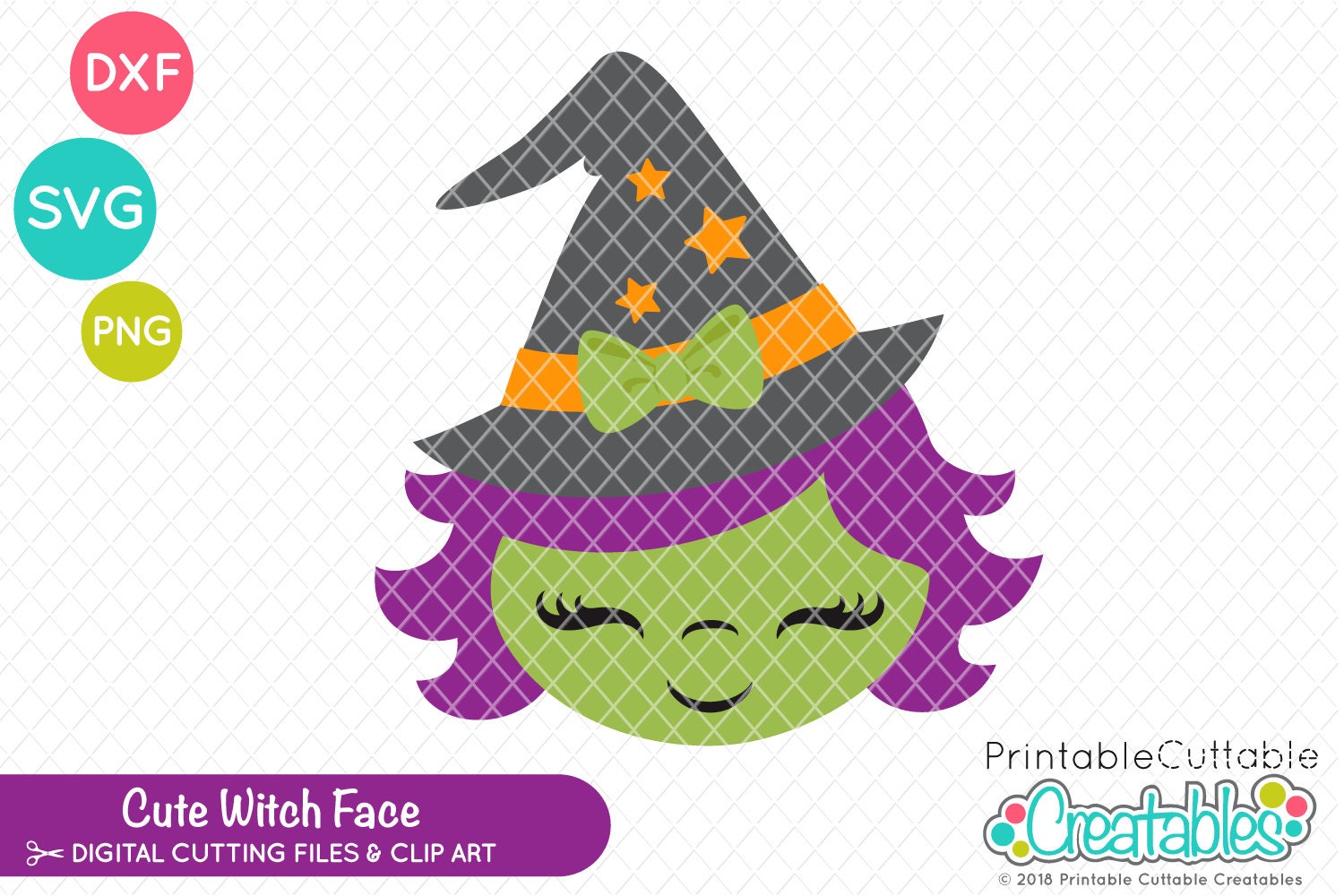 Cute Witch Face SVG Cut File & Clipart E409 SVG DXF Files for Silhouette  Cricut Includes Limited Commercial Use - Etsy Denmark