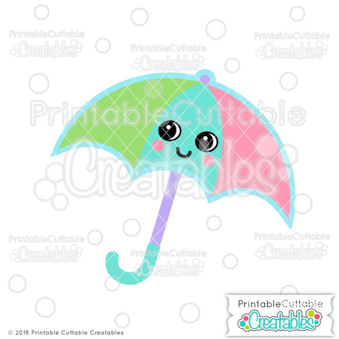 Cute Umbrella SVG File Clipart E370 Svg Dxf Png for Etsy