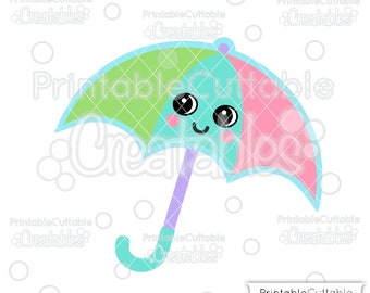 Cute Umbrella SVG File Clipart E370 - svg, dxf, png, for Cricut, Silhouette Cameo Cutting Machines - Includes Limited Commercial Use!