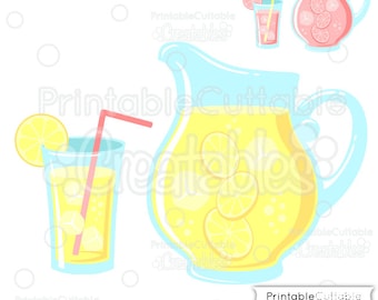 Lemonade 'n' Pink Lemonade SVG Cutting Files & Clipart E139 - Includes Limited Commercial Use!