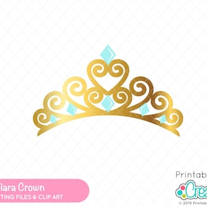 Princess Tiara SVG Cut File & Clipart E520 - SVG DXF files for Silhouette + Cricut - Includes Limited Commercial Use!
