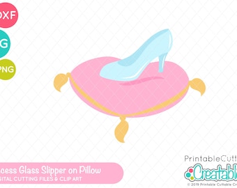 Fairy Tale Glass Slipper SVG Cut File & Clipart E527 - Princess SVG files for Cricut + Silhouette