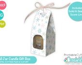 Small Jar Candle Gift Box SVG Template File D031 svg + dxf + printable pdf   - Includes Limited Commercial Use!