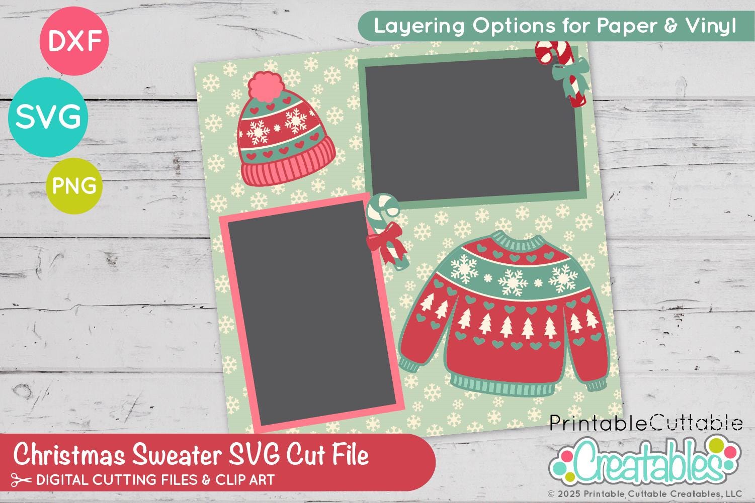 Ugly Sweater SVG Cut File & Clipart E886 - Christmas Sweater SVG File ...