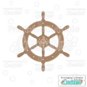 Ship Wheel SVG Cut File & Clipart E290 - Includes Limited Commercial Use!