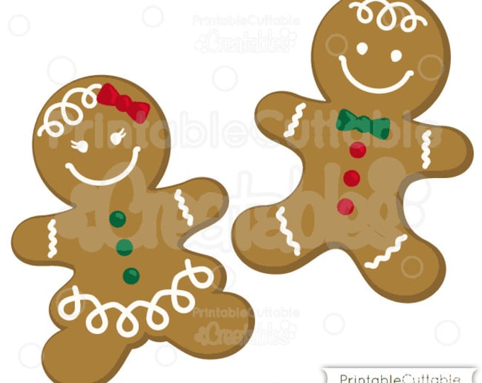 Gingerbread Cookies SVG Cut File & Clipart Includes Limited - Etsy