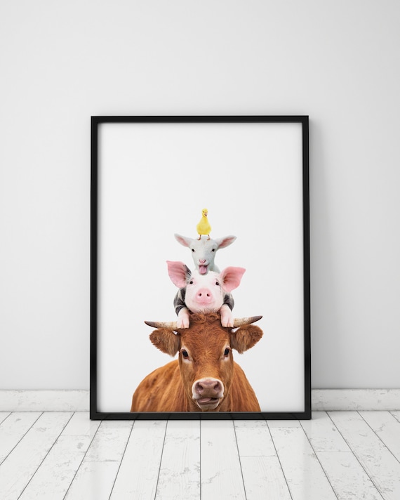 farm animal nursery prints