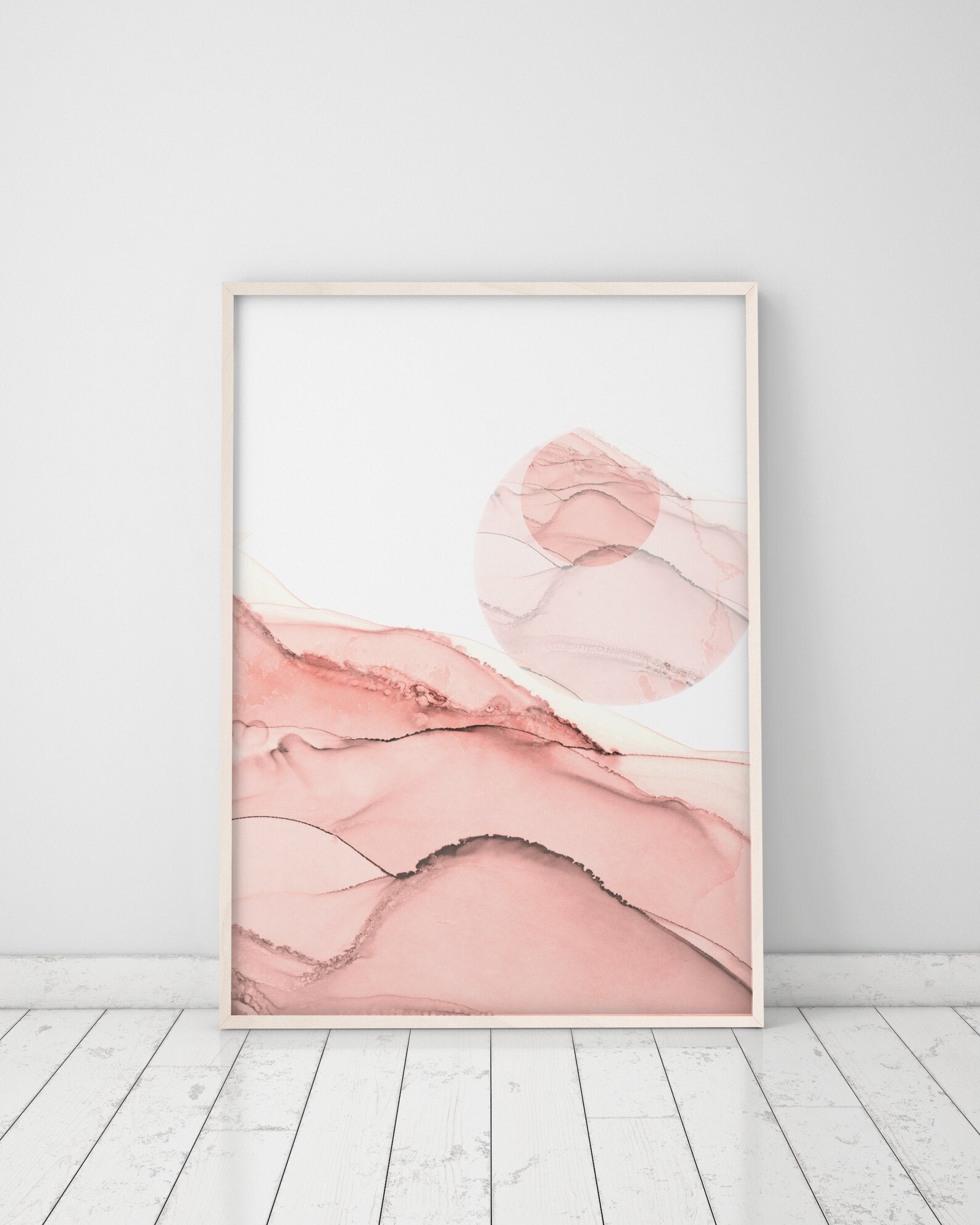Wall Art Blush Pink Watercolor Print Blush Pink Abstract Wall Etsy