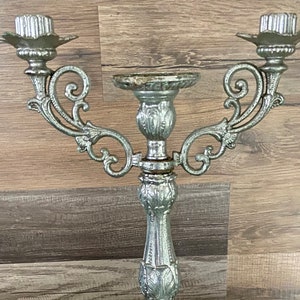 Silver Tiffa- Mini Candelabra 3 Holders 1960’s/Vintage Home Decor/Wedding Shower Decor/Farmhouse/Dining Room/Centerpiece