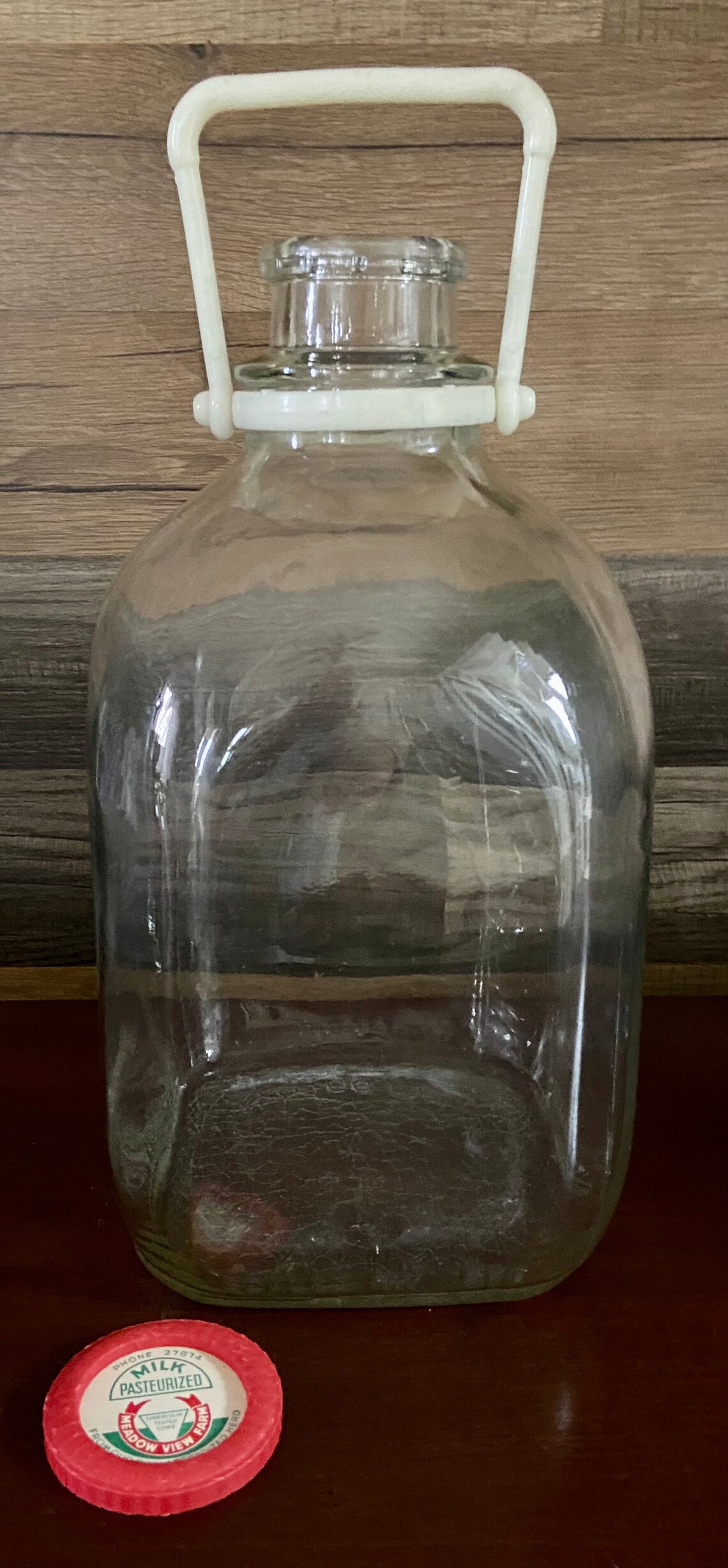 Vintage Glass Milk Jug/One Gallon Milk Bottle/1960s Farmhouse Etsy