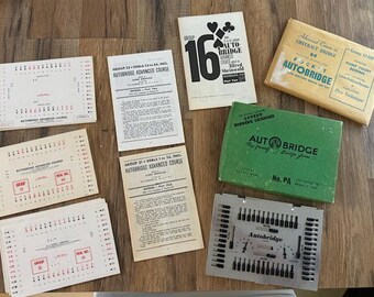 Vintage Bridge Game/Auto Bridge Game/Pocket Model Bridge Game/1950’s Games/1950’s Memorabilia/Advanced Bridge Pocket Game