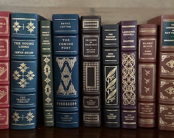Franklin Library Leather Author Signed Novels/Collectible Books/Classics/John Updike/Herman Wouk/The Caine Mutiny/Invisible Man/The Wapshot