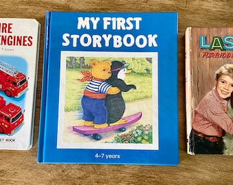 Children’s Books/3 Hardcover/1971 Fire Engines/My First Storybook/Lassie
