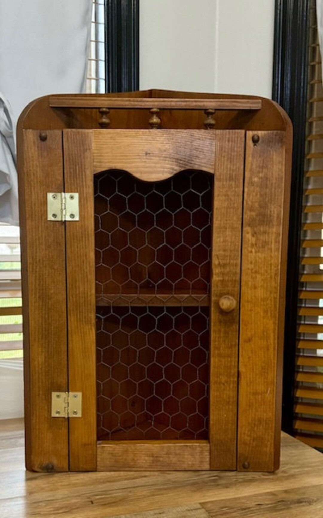 Wooden Corner Shelf/farmhouse Decor/kitchen Shelf/rustic Decor/shelving