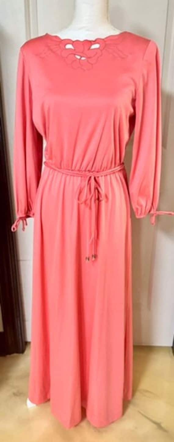 Vintage Formal Gown/Acclaim by Seymour Levy/1970’s Fashion/Womens Long Dress Size Medium