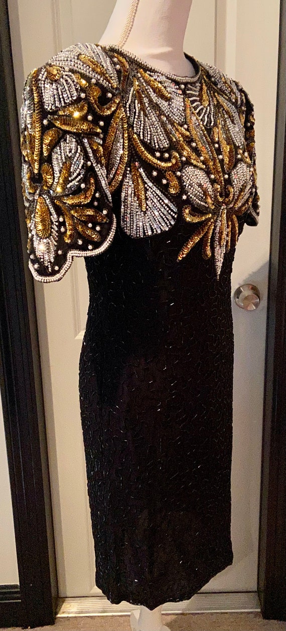 Laurence Kazar Beaded Gown/Mid Length Formal Dres… - image 8