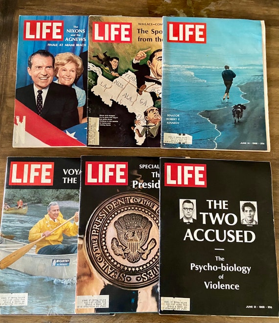 Vintage Life Magazines 1968/robert F Kennedy/richard Nixon