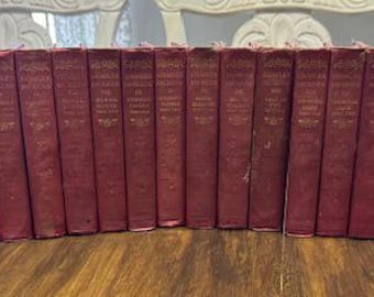 1911 Charles Dickens Books/Anniversary Edition Classics/Hardcover Home Library Antique Books/Great Expectations/Christmas Stories