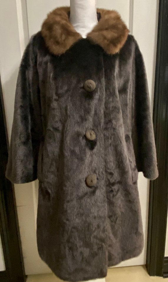 Vintage Faux Fur Coat/Rivotta by Dan Millstein/19… - image 7