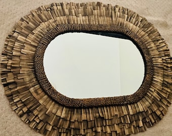 Decorative Wall Mirror/Boho Chic Decor/Beach House Decor/Wall Decor/MCM Wall Mirror