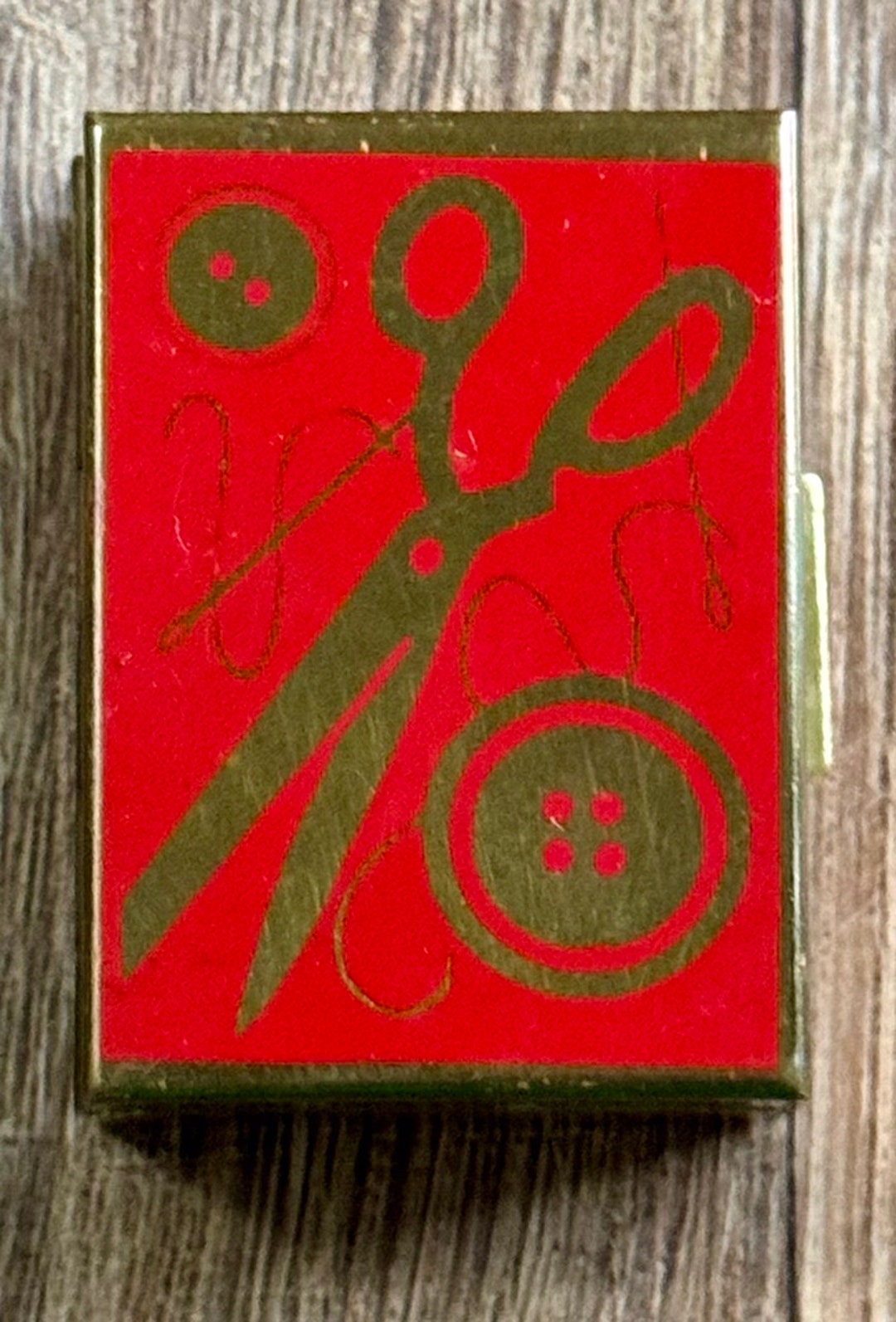 Vintage Travel Sewing Kit/brass Purse Sewing Kit/pill Etsy