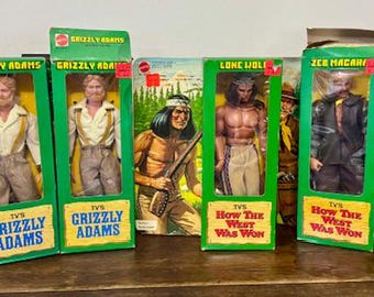 Vintage Grizzly Adams Figure/Mattel Lone Wolf/1978 Zeb Macahan/How the West Was Won