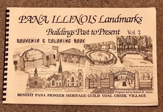 Large Coloring Book Illinois Landmarks 