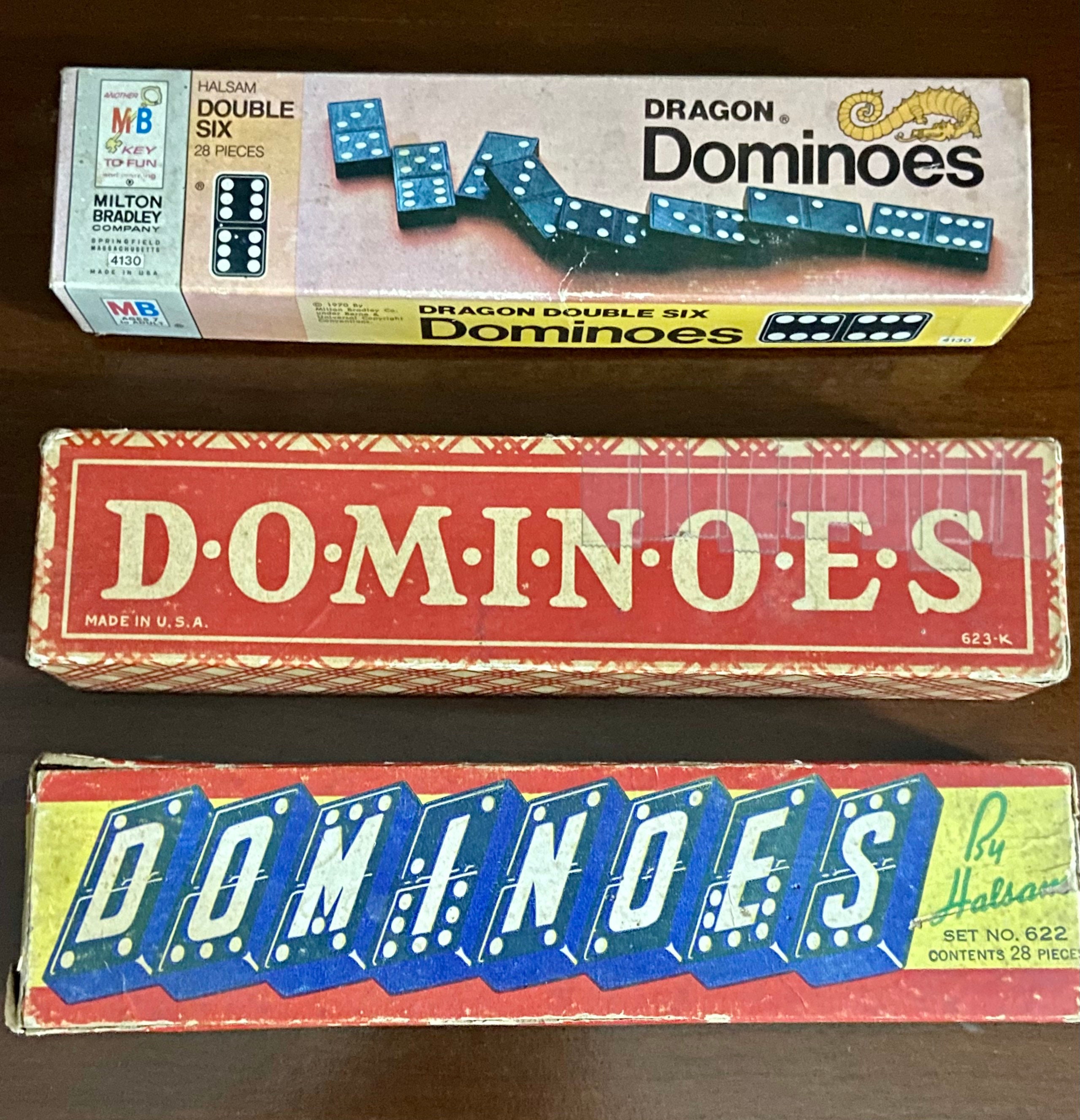 Vintage Dominos/tile Games/halsam 1950's, 60's, 70's/ Original Box