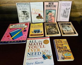 Homeschooling Books/Parenting Guides/Educational Books/Math Help/Kids Books/Homeschool Help/Vintage Child Rearing Books