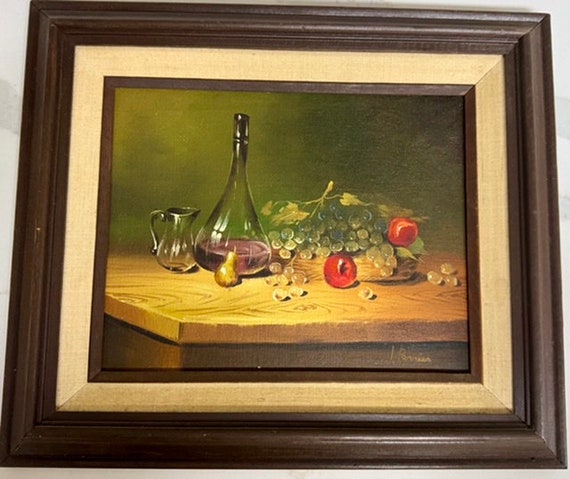 L Perrier Impressionist Painting/still Life Oil on Canvas/wall