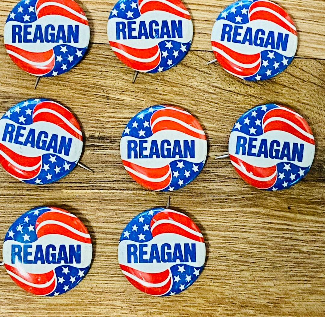 Vintage Ronald Reagan Lapel Pins/political Pins/1980s Etsy