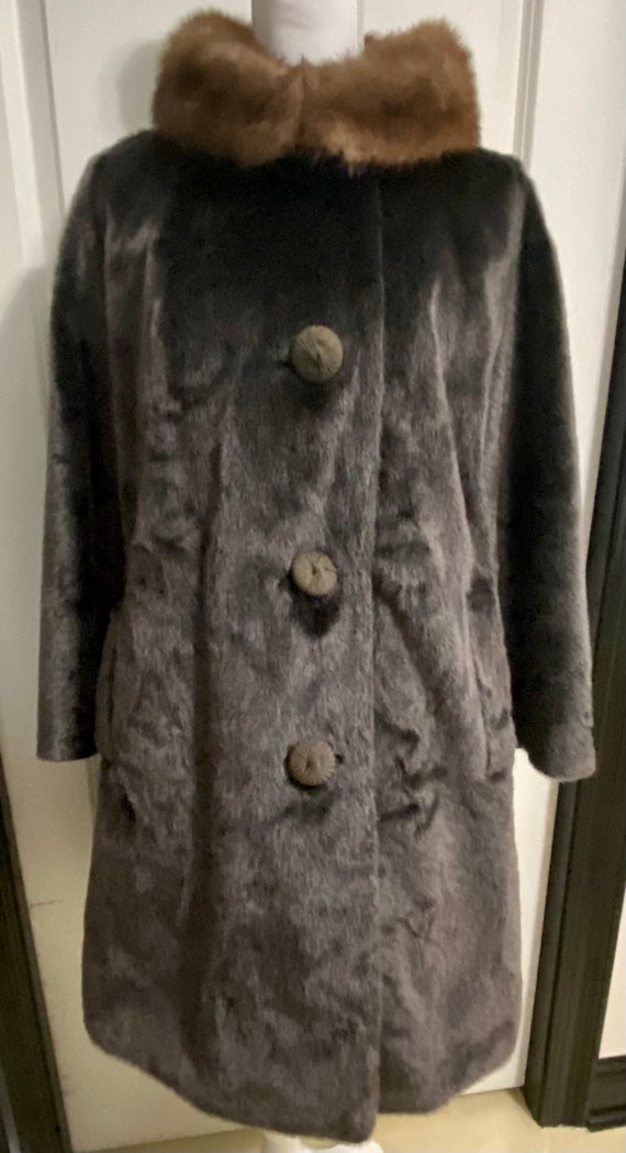 Vintage Faux Fur Coat/Rivotta by Dan Millstein/19… - image 8