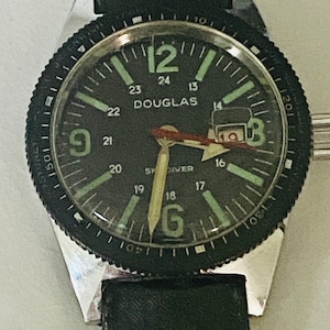 Vintage Watch/wolbrook Douglas Skindiver/1960's World Timer