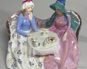 Vintage Royal Doulton Figurine: Afternoon Tea, Victorian Decor