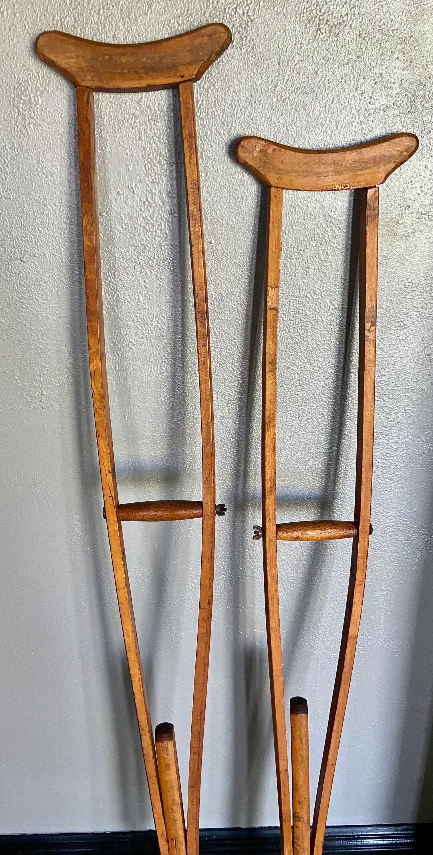 Antique Wooden Crutches/mid Century Medical Memorabilia/movie Props/medical  Display Decor - Etsy UK