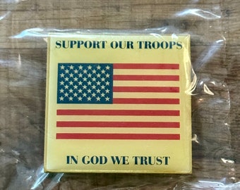 Vintage Lapel Pin/Support Our Troops Pin/Patriotic Pins/Military Family Support