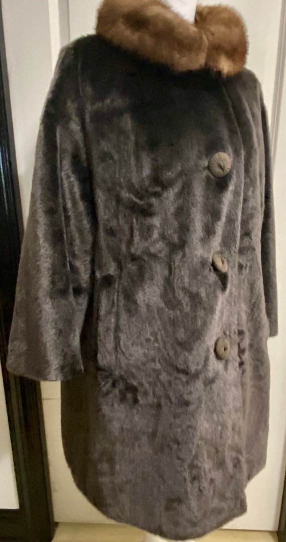 Vintage Faux Fur Coat/Rivotta by Dan Millstein/19… - image 5