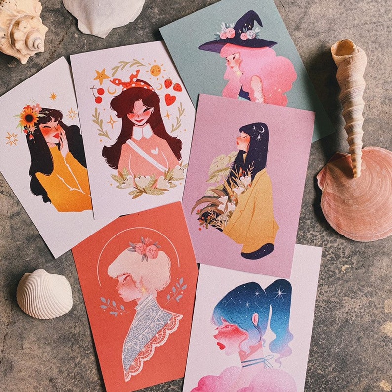 GIRL SERIES \u2022 A6 Art Print