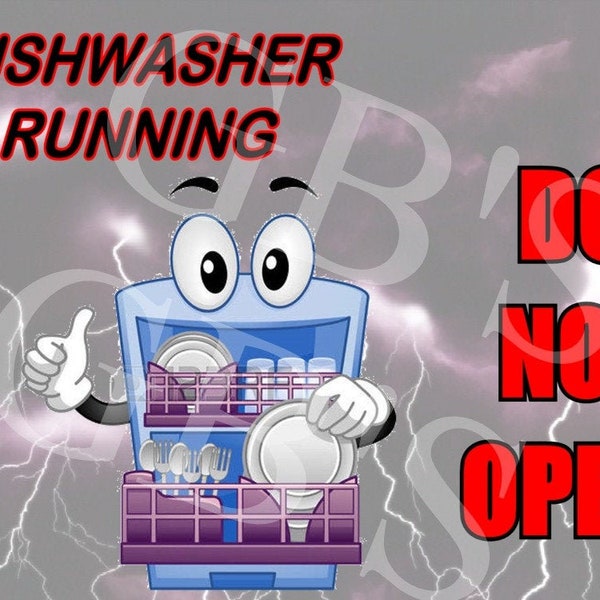 Dishwasher Running Lightning Novelty Magnet