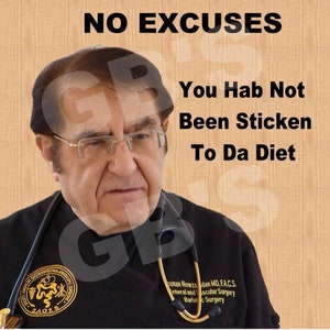 Kitchen Refrigerator Magnet  Sticken To Da Diet Nowism