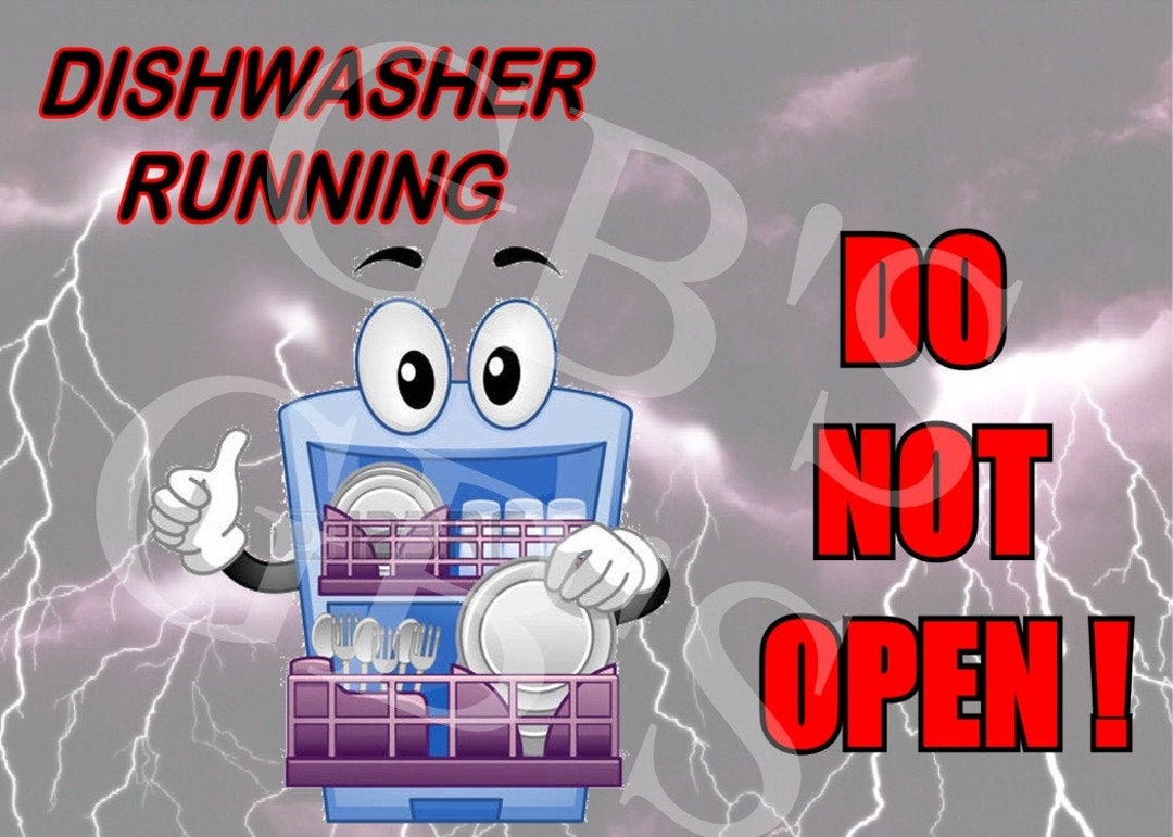 Dishwasher Running Lightning Novelty Magnet - Etsy, image size:1080x771