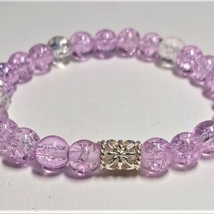 Lavender Minimalist Beaded Bracelet-7.5 inch Stretchy